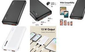 Powerbank LOGILINK PA0372W (10 000 mAh - 20 W - Quick Charge 3.0 - Branco)