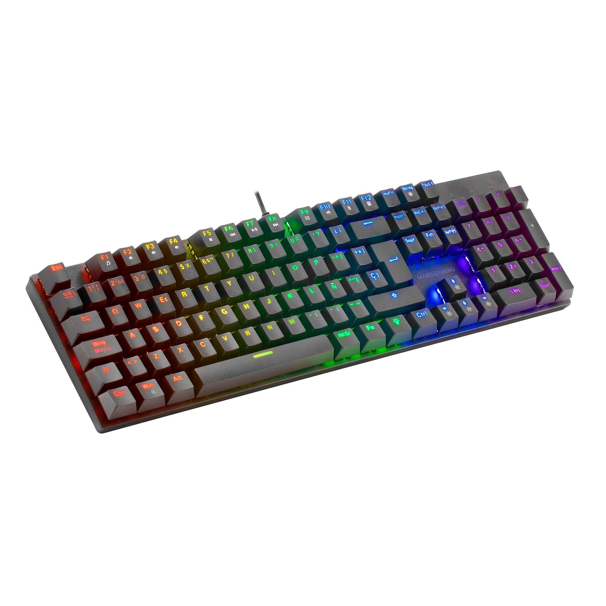 Teclado Gaming MARS GAMING MK422 (Italiano - Interruptor de chave mecânico - Tamanho completo - Preto) — miniatura 2