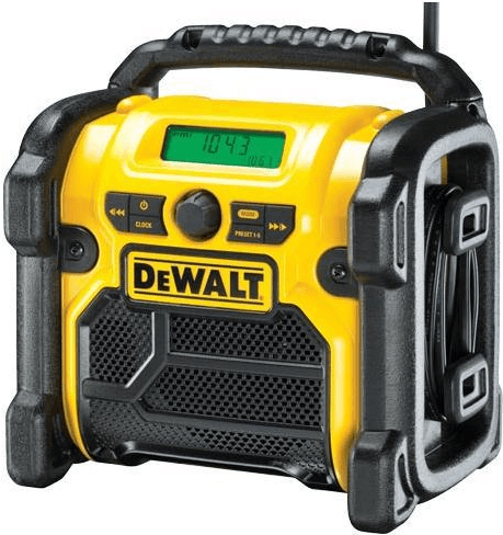 Rádio Portátil DEWALT DCR020-QW (Preto e Amarelo)