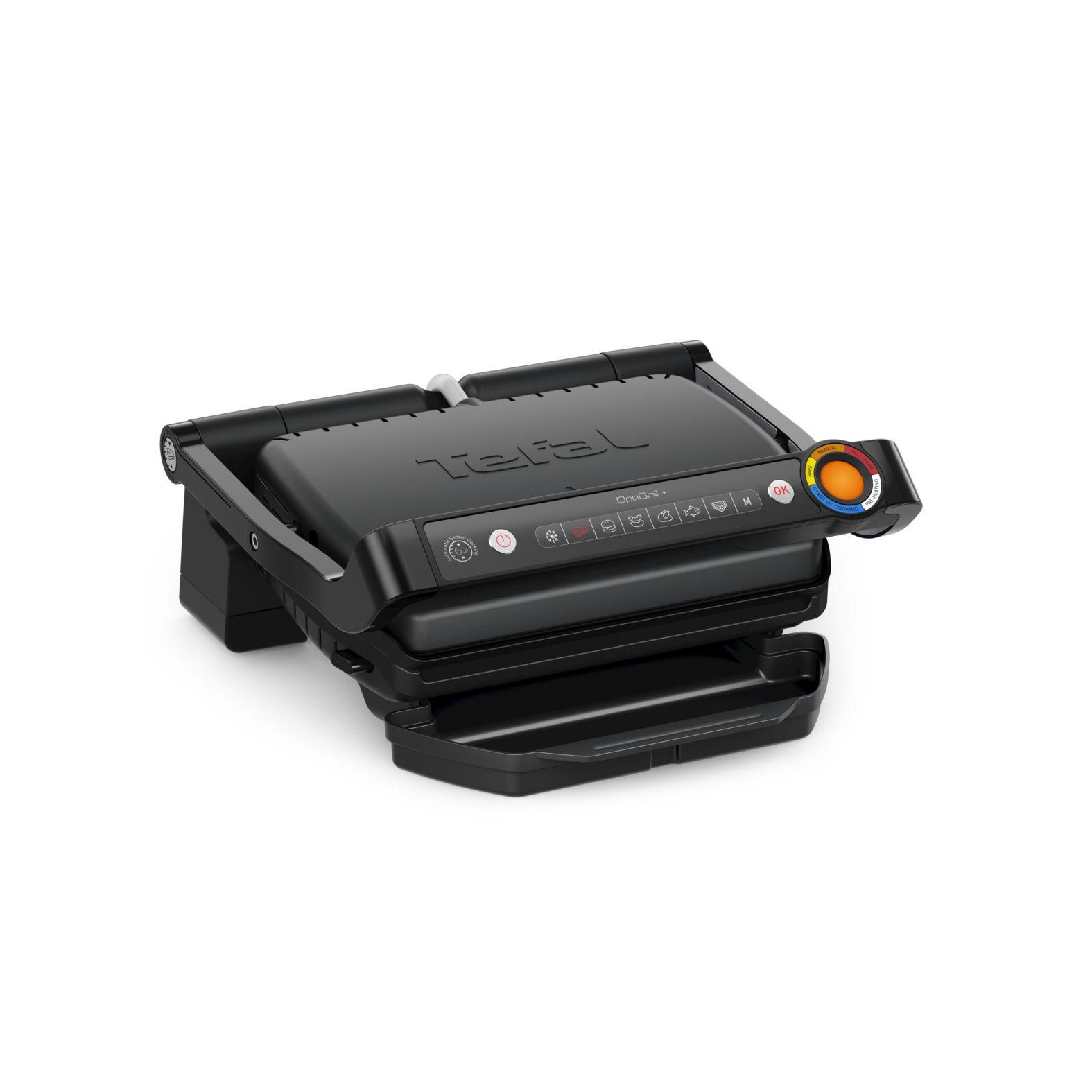 Grelhador de Contacto TEFAL OptiGrill+ GC717810 (Altura 17,5 cm - Preto)