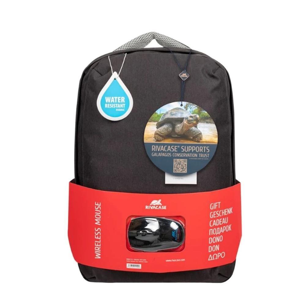 Mochila RIVACASE 7563 Prater (Poliéster - 15,6" - Altura 46 cm - Preto)