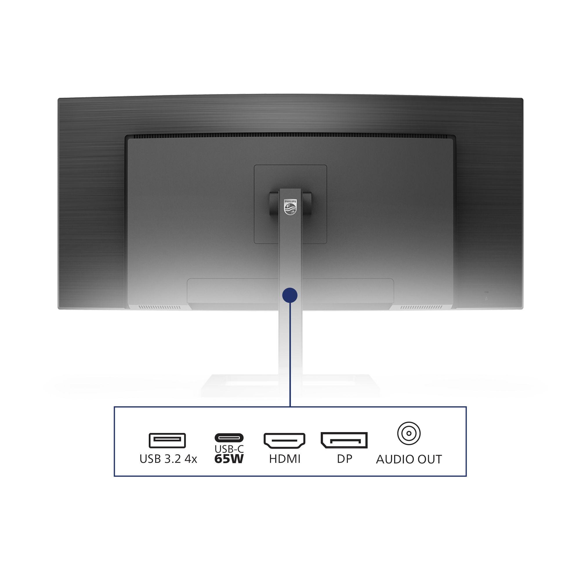 Monitor PHILIPS 346E2CUAE/00 (34" - VA - 100 Hz - Preto) — miniatura 4