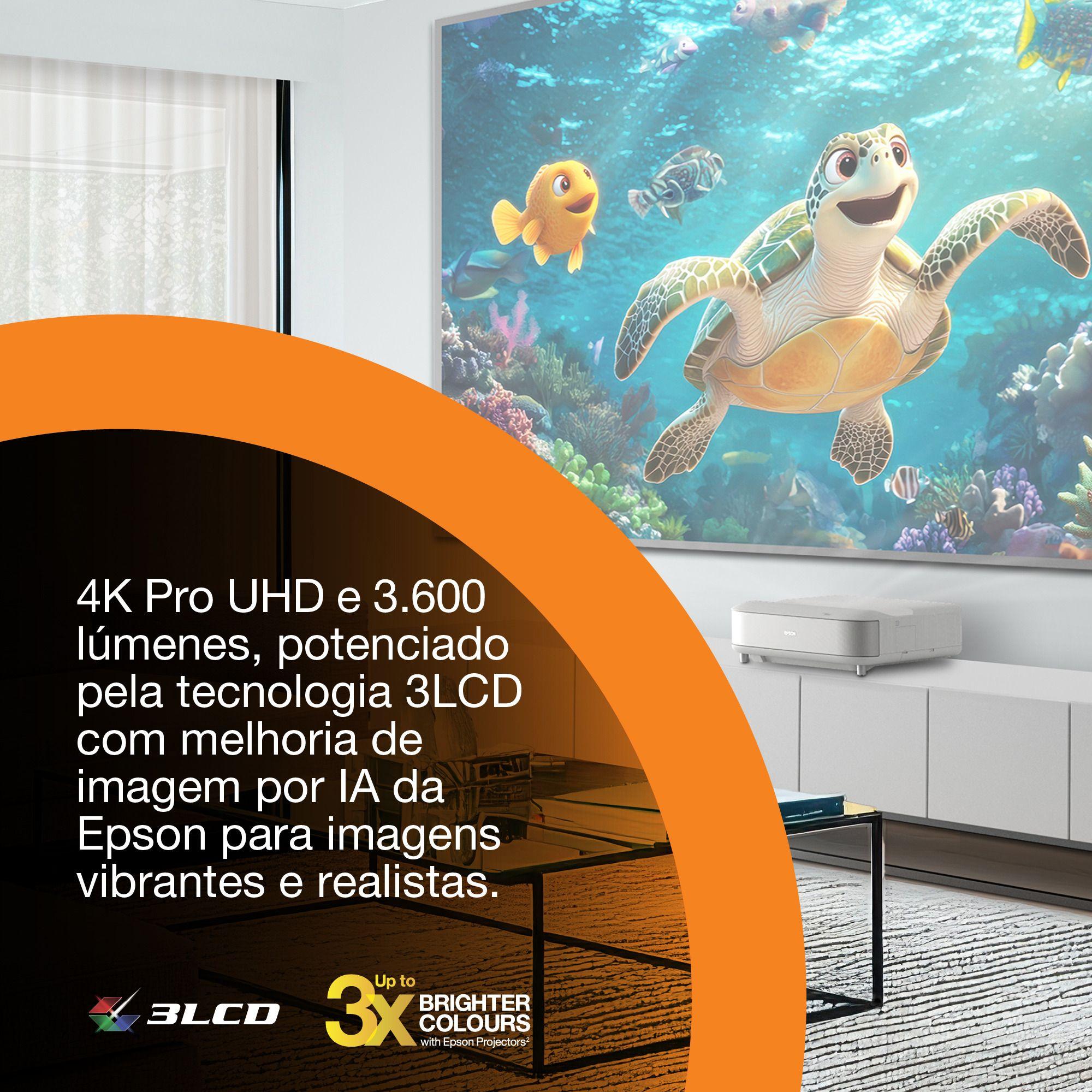Projetor EPSON Lifestudio Grand EH-LS670W (UHD 4K - Google TV - 3600 ANSI lumens - Branco), miniatura 9