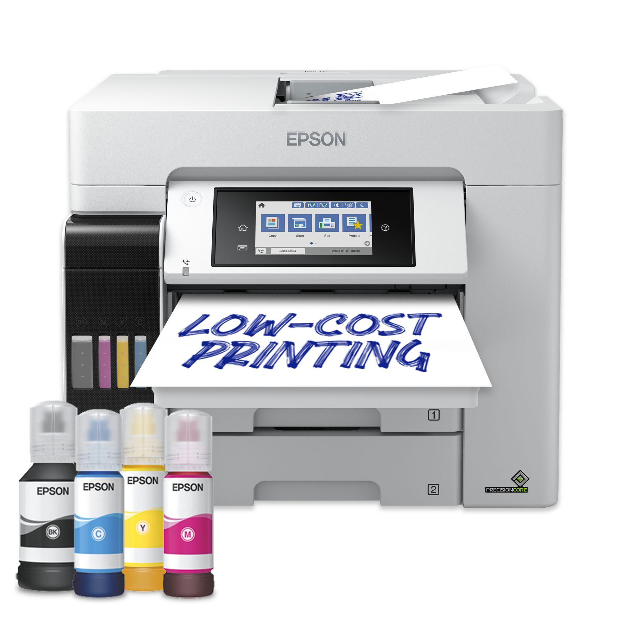 Impressora Multifunções EPSON EcoTank Pro ET-5885 (A4 - Impressão a cores - 250 folhas - Preto e Branco)