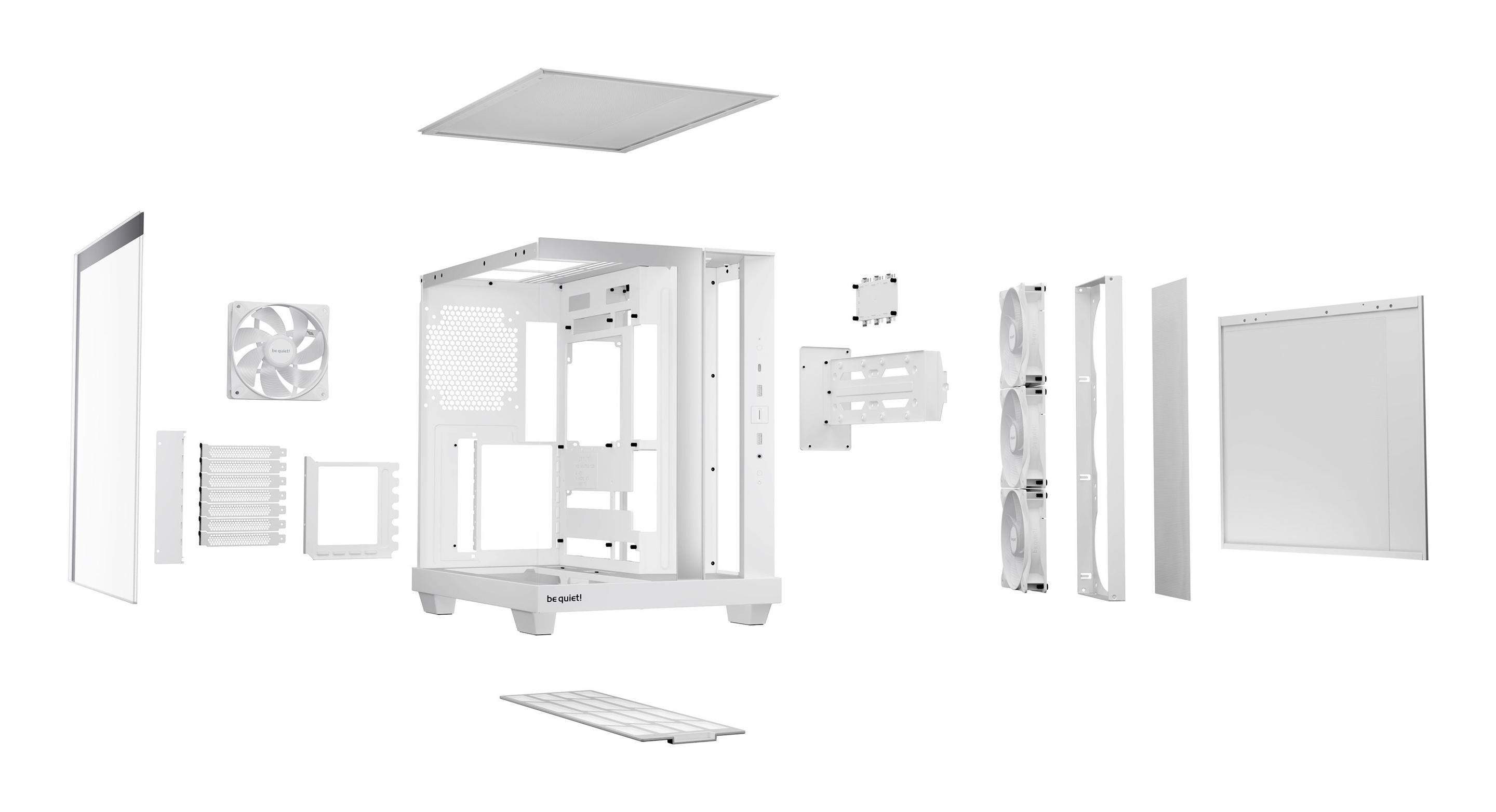 Caixa PC BE QUIET Light Base 500 LX (ATX, micro ATX, Mini-ITX - ATX, PS2 - Midi Tower - Branco) — miniatura 4