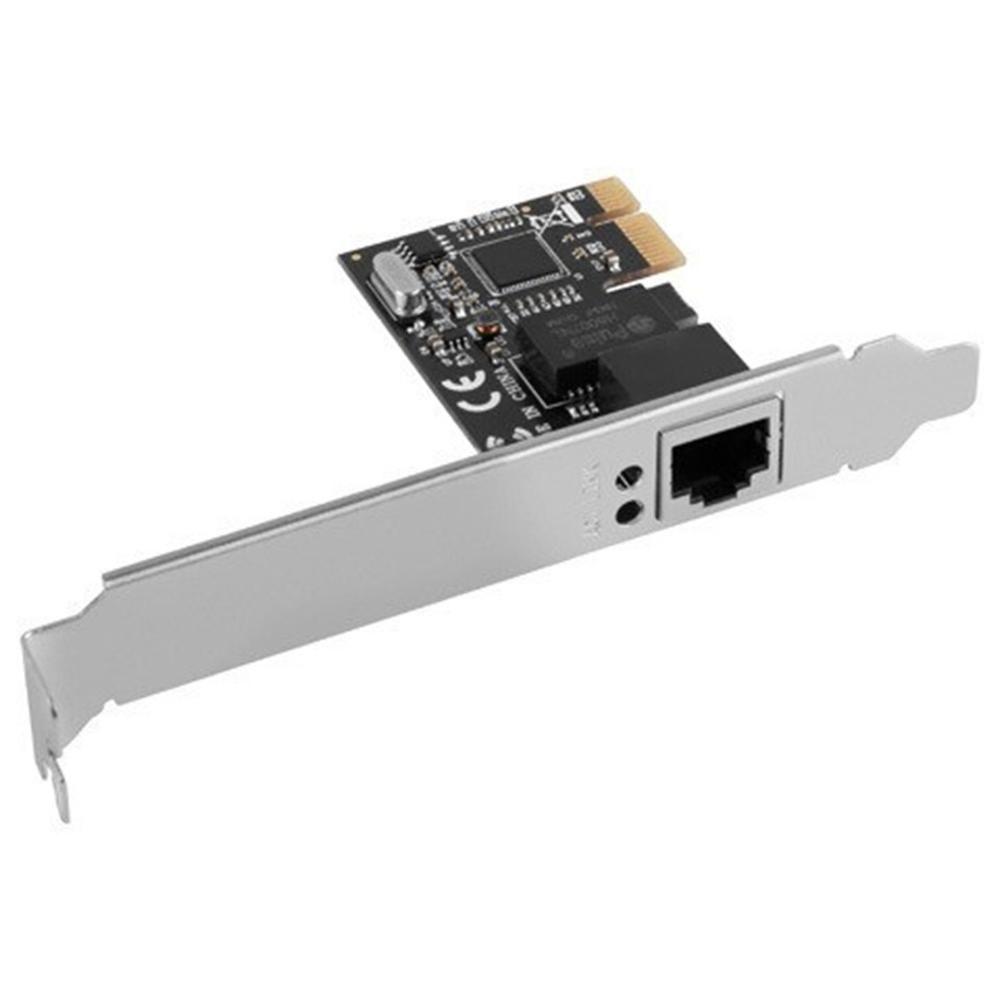 Placa de Rede PCIe LANBERG PCE-1GB-201 (Gigabit Ethernet - PCI Express - 1000 Mbit/s - Preto)