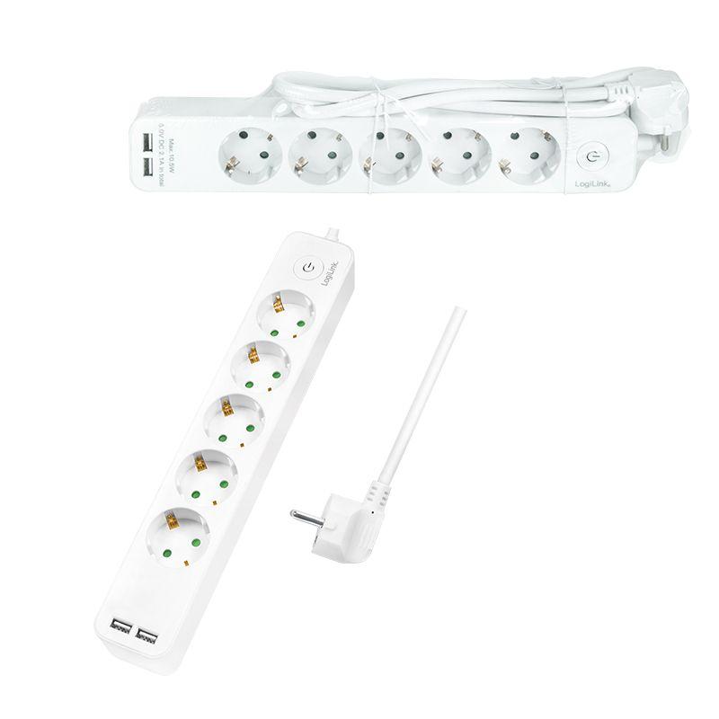 Régua de Tomadas LOGILINK LPS249U (Branco), miniatura 5