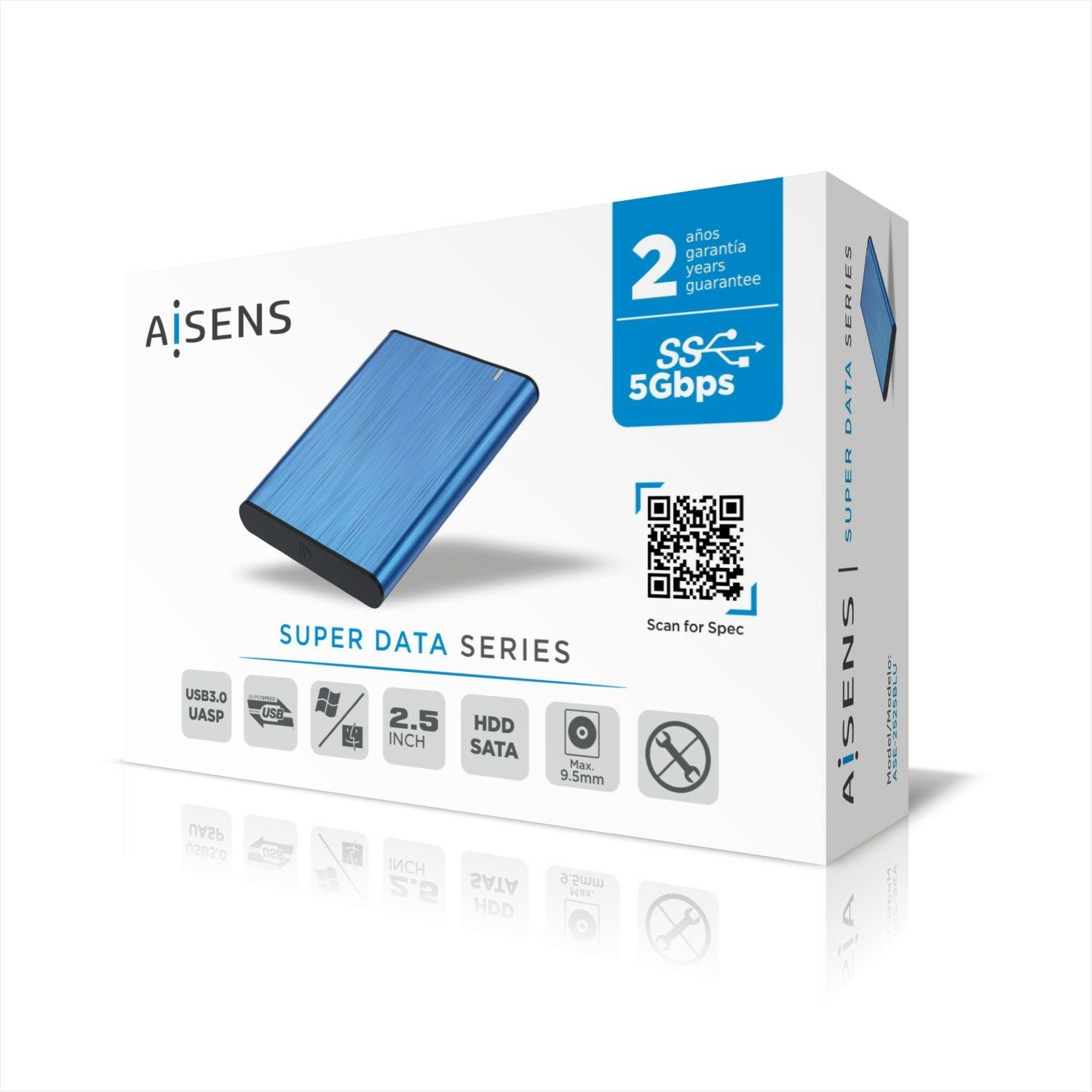 Caixa Externa AISENS ASE-2525BLU (2.5" - 4200 RPM / 5400 RPM / 7200 RPM - Azul), miniatura 4