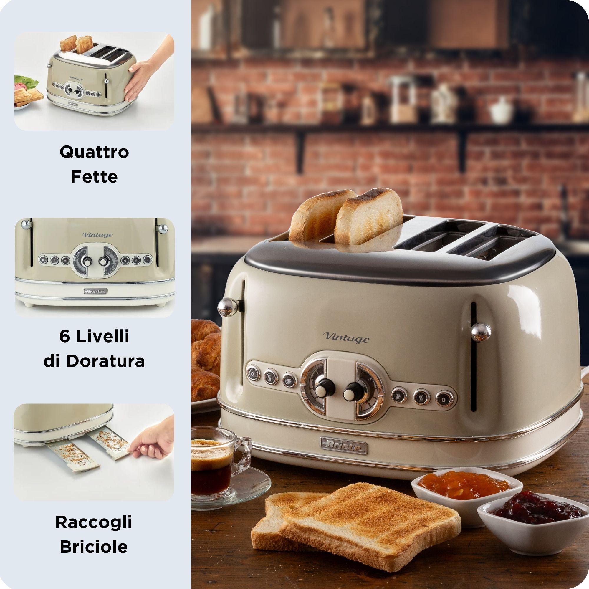 Torradeira ARIETE 156 (1600 W - 4 fatias - Metal - Bege), miniatura 4