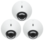 Conjunto de 3 Câmaras de Segurança IP UBIQUITI UVC-G5-DOME-3 (Interior e exterior - 5 MP - 2688 x 1512 píxeis - Branco)