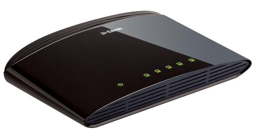 Switch de Rede Não Gerido D-LINK DES-1005D/E (RJ-45 Fast Ethernet - 10/100 Mb/s - 0,046875 MB - Preto)
