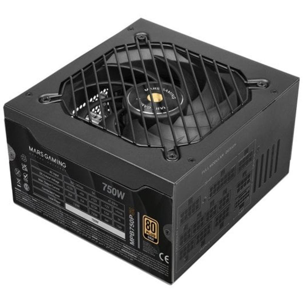 Fonte de Alimentação MARS GAMING MPB750PSI (ATX - 750 W - 80 PLUS Gold - Preto)