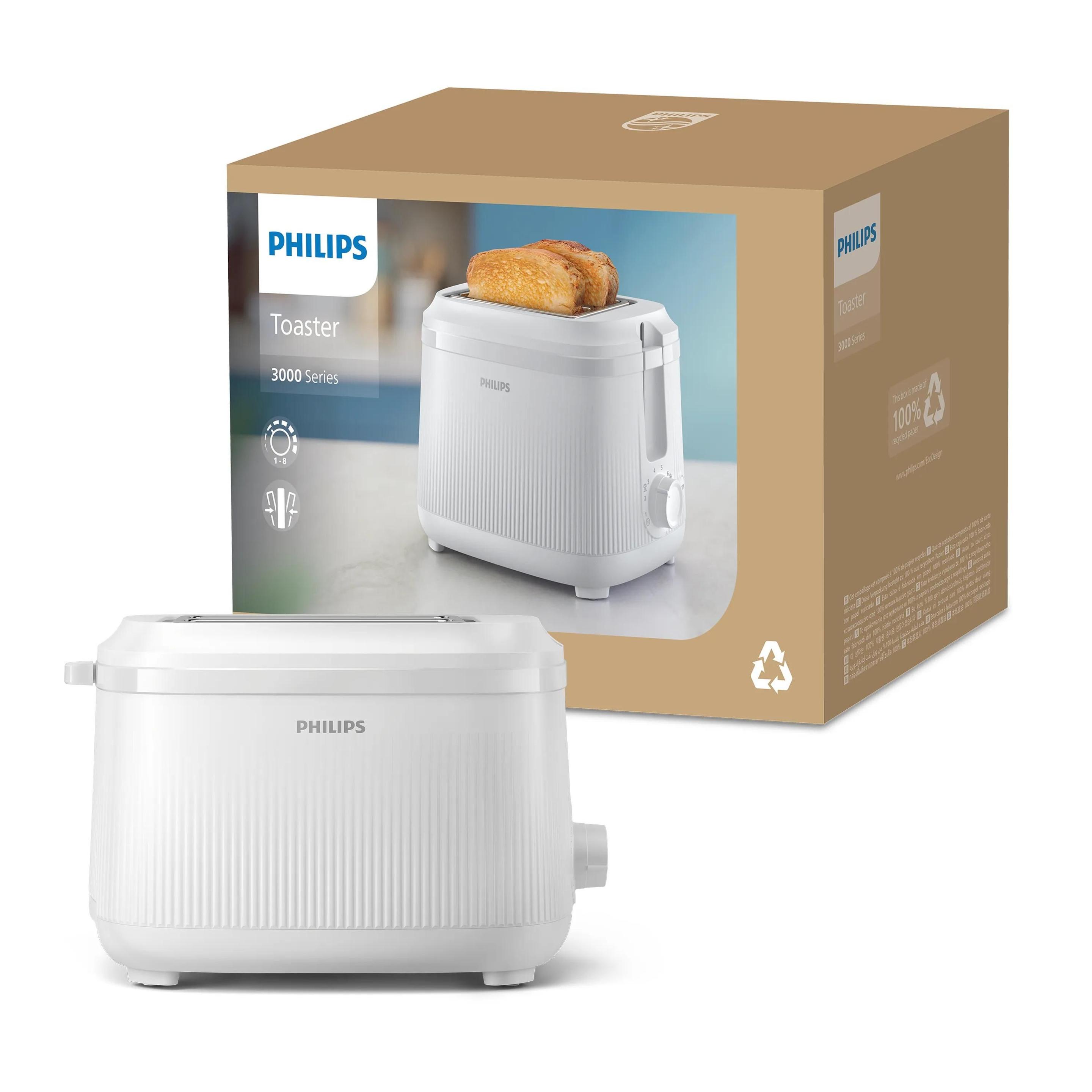 Torradeira PHILIPS 3000 Series HD2511/00 (760 W - 2 fatias - Metal - Branco), miniatura 2