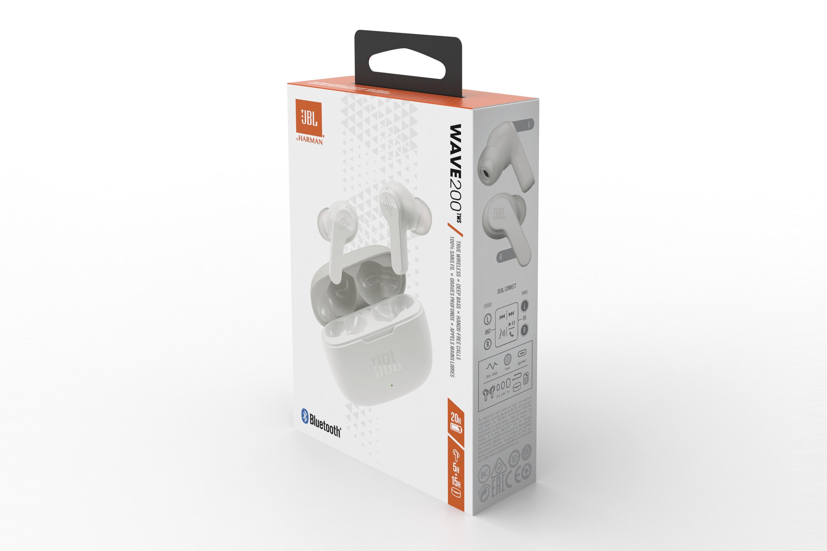 Auscultadores JBL Wave 200TWS (Binaural - Sem fios - Intra-aural - Branco), miniatura 6