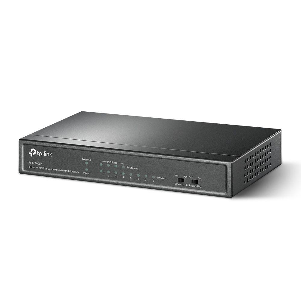 Switch TP-LINK TL-SF1008P V5 (Fast Ethernet - 1,6 Gbit/s - 0,1 Gbit/s - Preto) — miniatura 2