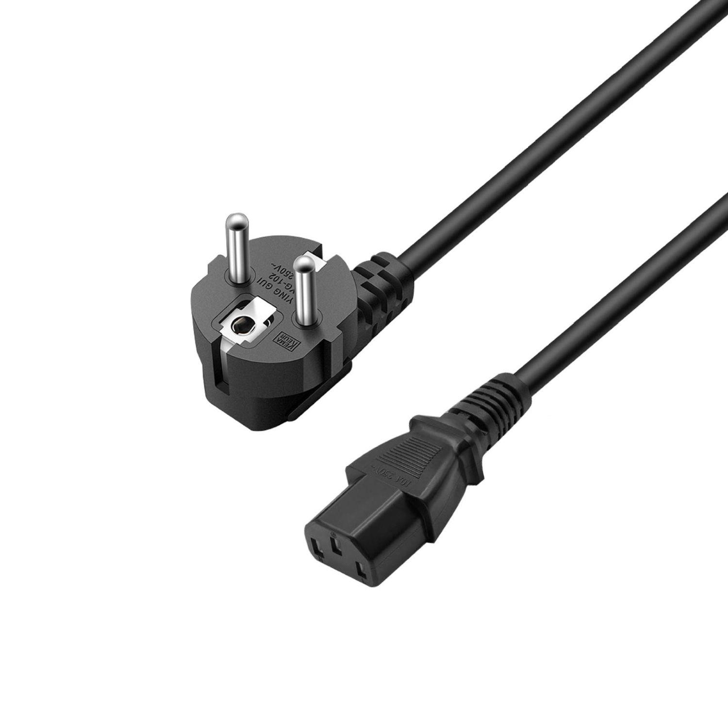 Cabo de Alimentação EWENT EC1901 (3 m - Macho - Fêmea - Preto), miniatura 2
