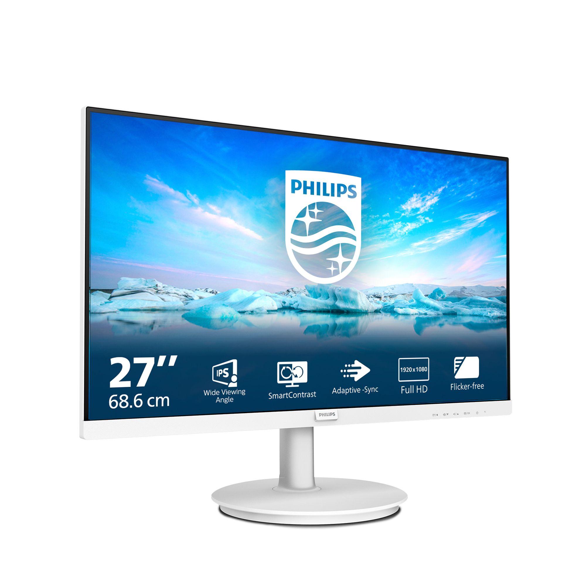 Monitor PHILIPS 271V8AW/00 (27" - IPS - 75 Hz - Branco) — miniatura 3