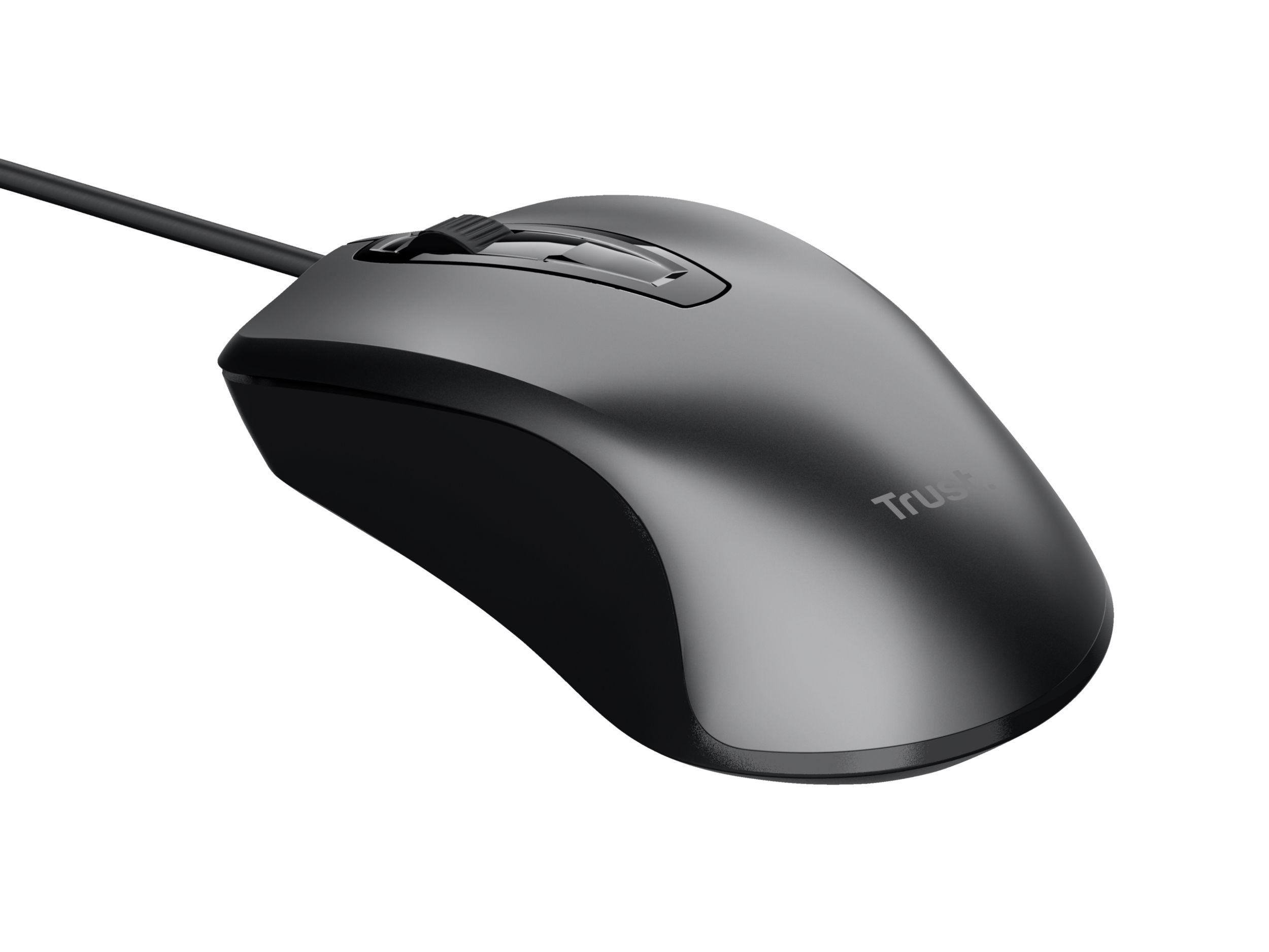 Rato TRUST Carve (Ambidestro - 1200 DPI - Ótico - Preto), miniatura 2