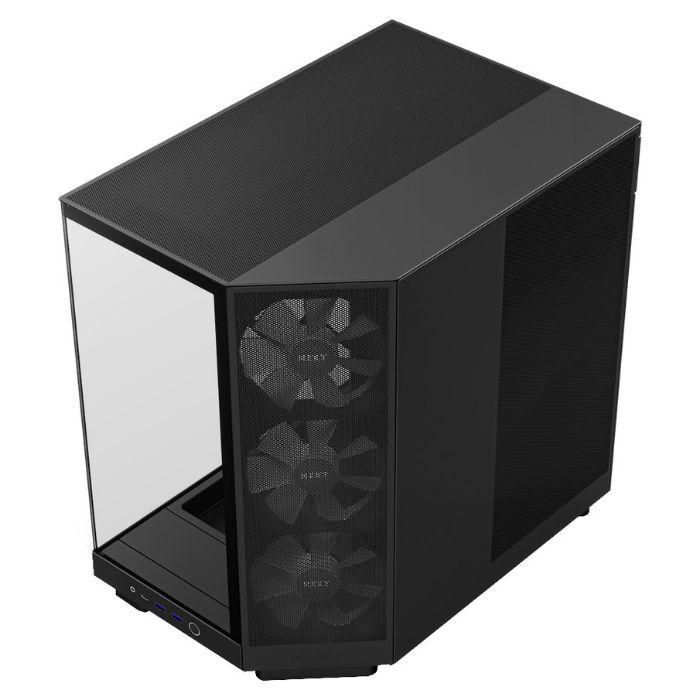Caixa PC NZXT H6 Flow RGB (ATX, micro ATX, Mini-ITX - SFX-L, SFX, ATX - Midi Tower - Preto) — miniatura 3