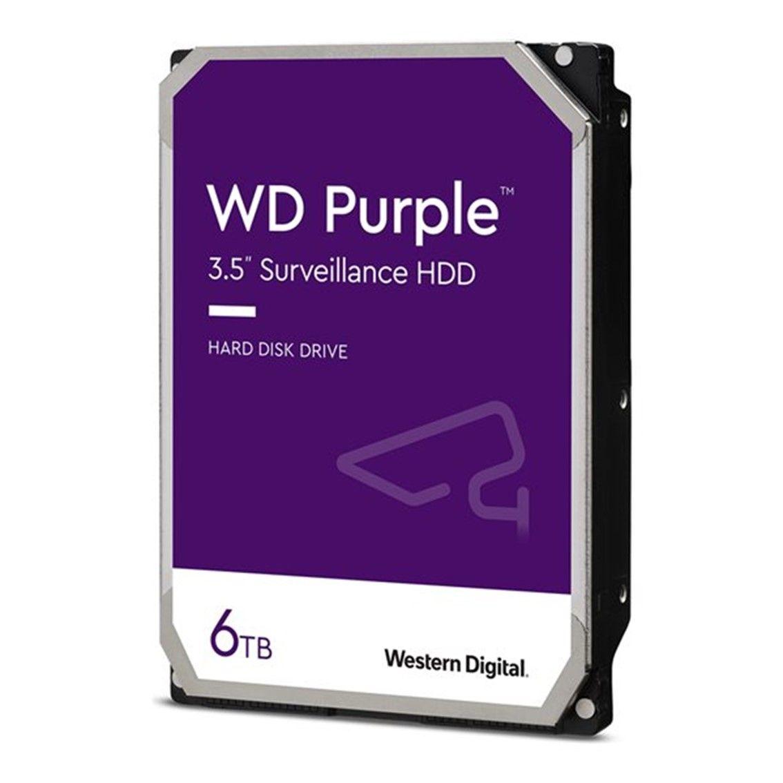 Disco Rígido Interno WESTERN DIGITAL Purple WD64PURZ (6TB - 3,5" - SATA III - Roxo)
