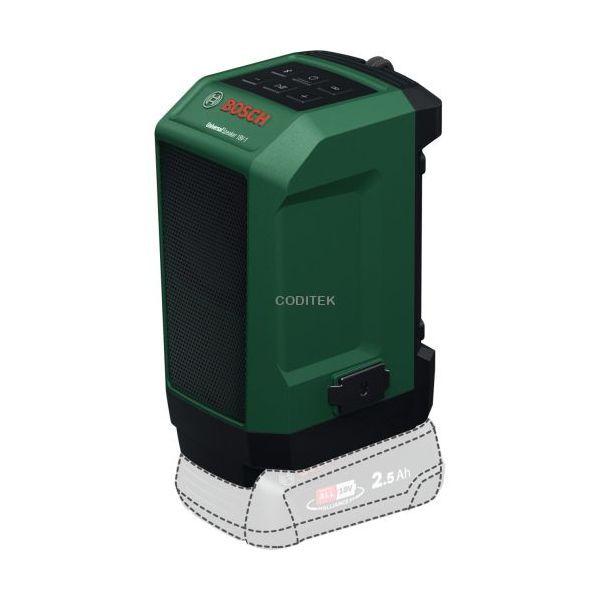 Coluna Portátil BOSCH POWERTOOLS UniversalSpeaker 18V-1 (Bluetooth - Verde/Preto)