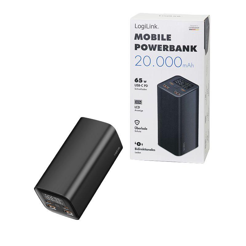 Powerbank LOGILINK PA0350 (20000 mAh - 65 W - USB Type-C - Preto), miniatura 6