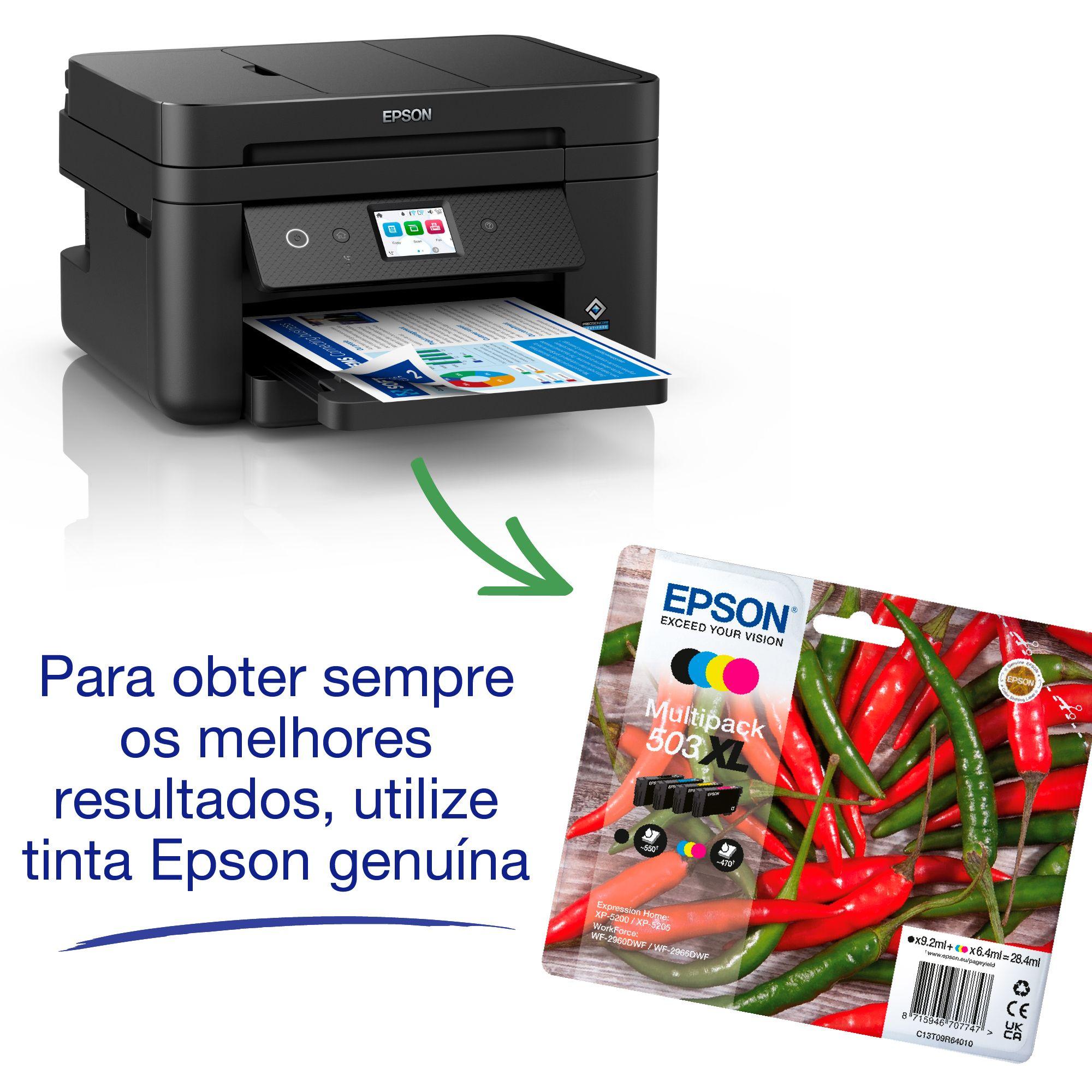 Impressora Multifunções EPSON WorkForce WF-2960DWF (A4 - Impressão a cores - 150 folhas - Preto), miniatura 6