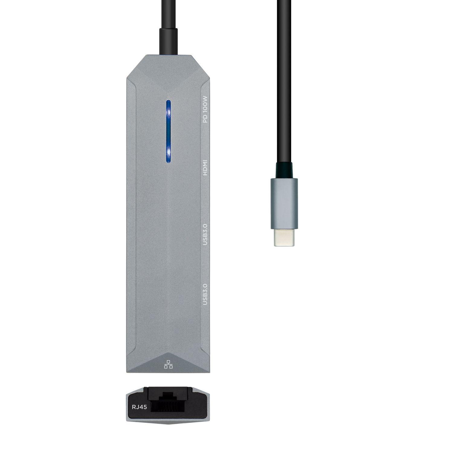 Dock USB-C AISENS ASUC-5P003-GR (0,15 m - Windows 10, Windows 11 - Cinzento), miniatura 2