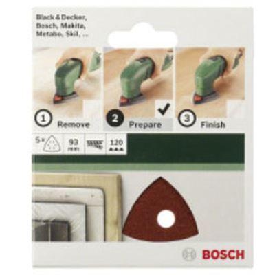 Conjunto de Folhas de Lixa Delta BOSCH 2609256A51 (93 mm - Vermelho), miniatura 2