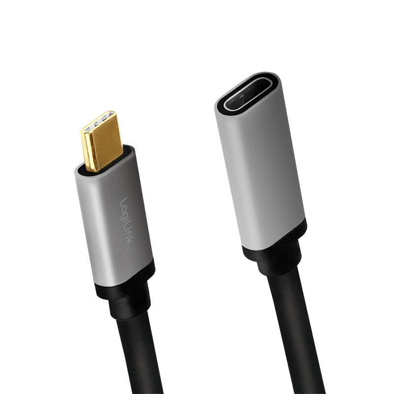 Cabo de Extensão USB-C LOGILINK CUA0105 (0,5 m - USB-C - Preto e Cinzento) — miniatura 2