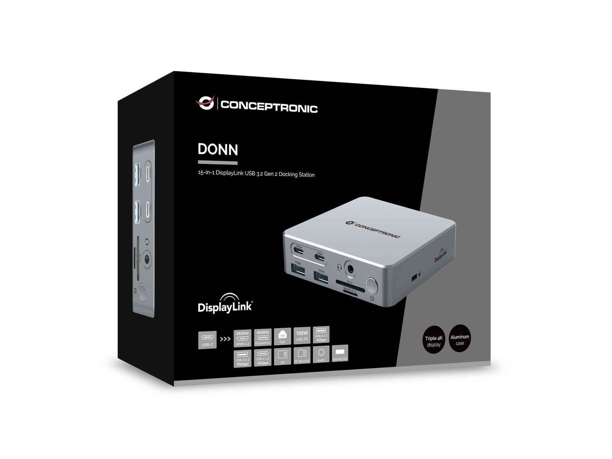 Estação de Ancoragem CONCEPTRONIC DONN25G (Prateado) — miniatura 6