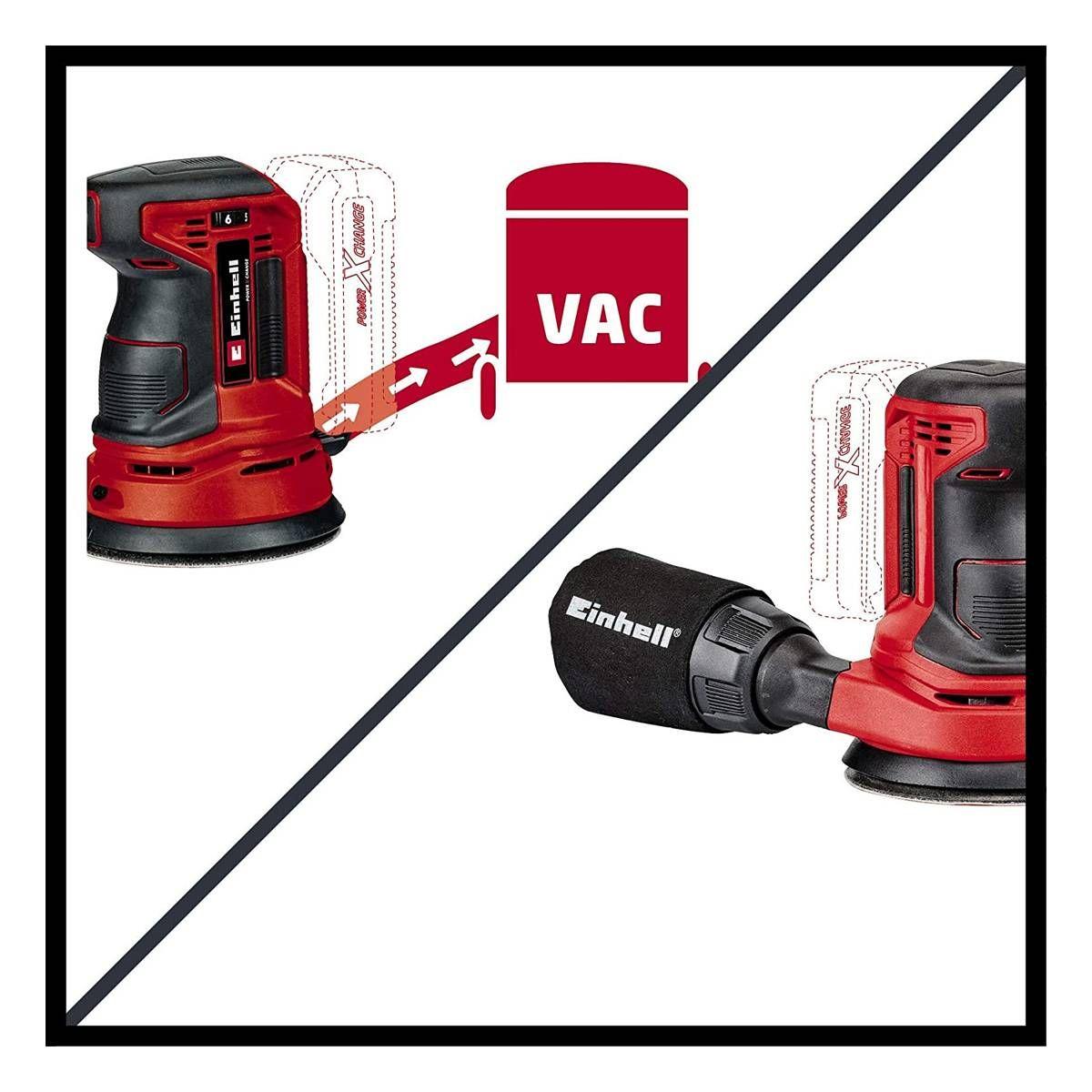Lixadora Excêntrica Sem Fios EINHELL TE-RS 18 Li Solo (18 V - Disco de lixa 12,5 cm), miniatura 4