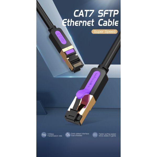 Cabo de Rede RJ45 VENTION ICDBF (1 m - Cat7 - RJ-45 - Preto), miniatura 3