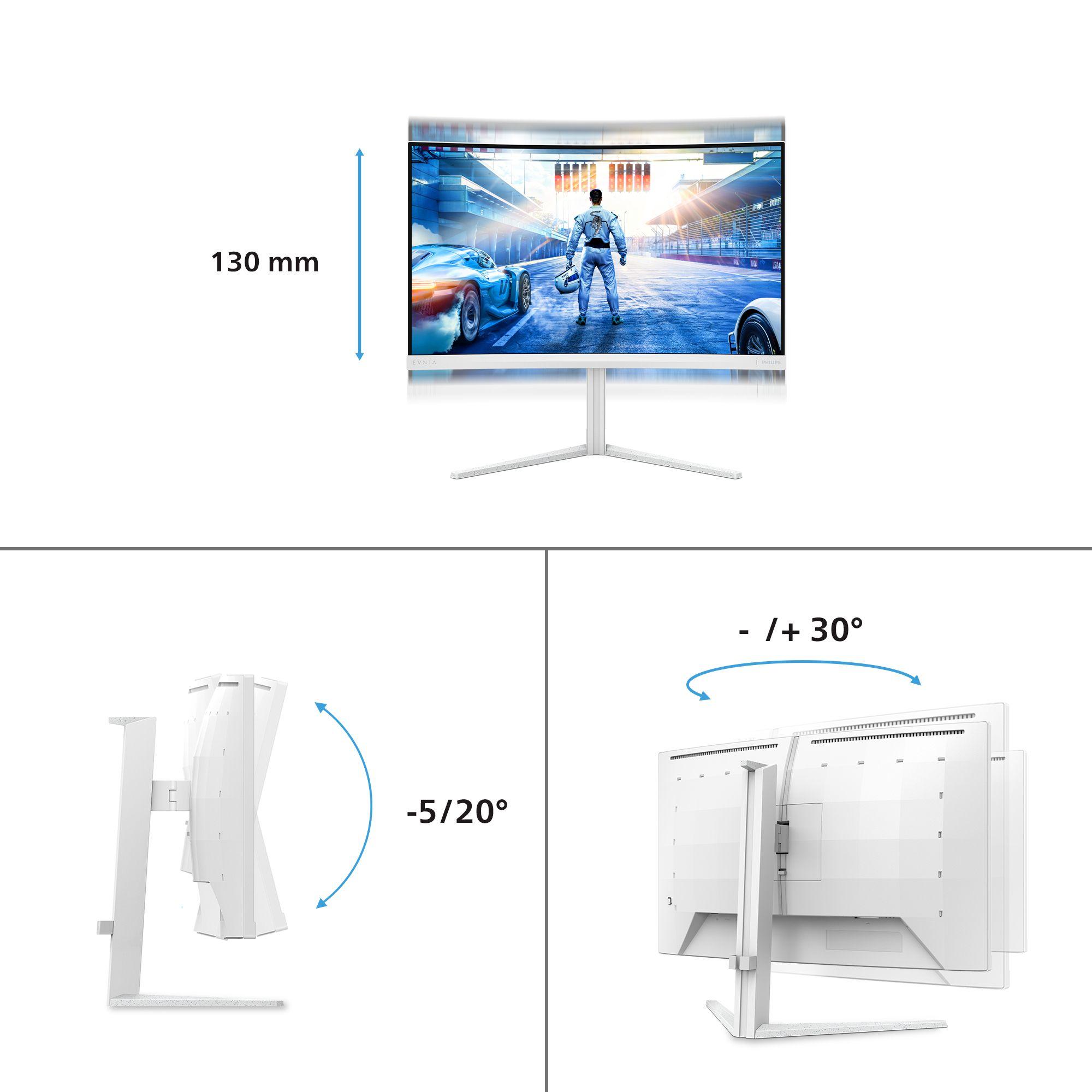 Monitor PHILIPS Evnia 27M2C5501 (27" - Fast VA - 180 Hz - Branco) — miniatura 3