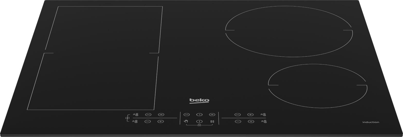 Placa de Indução BEKO HII64200FMT (4 zonas - 7200 W - Vidro - Preto), miniatura 3