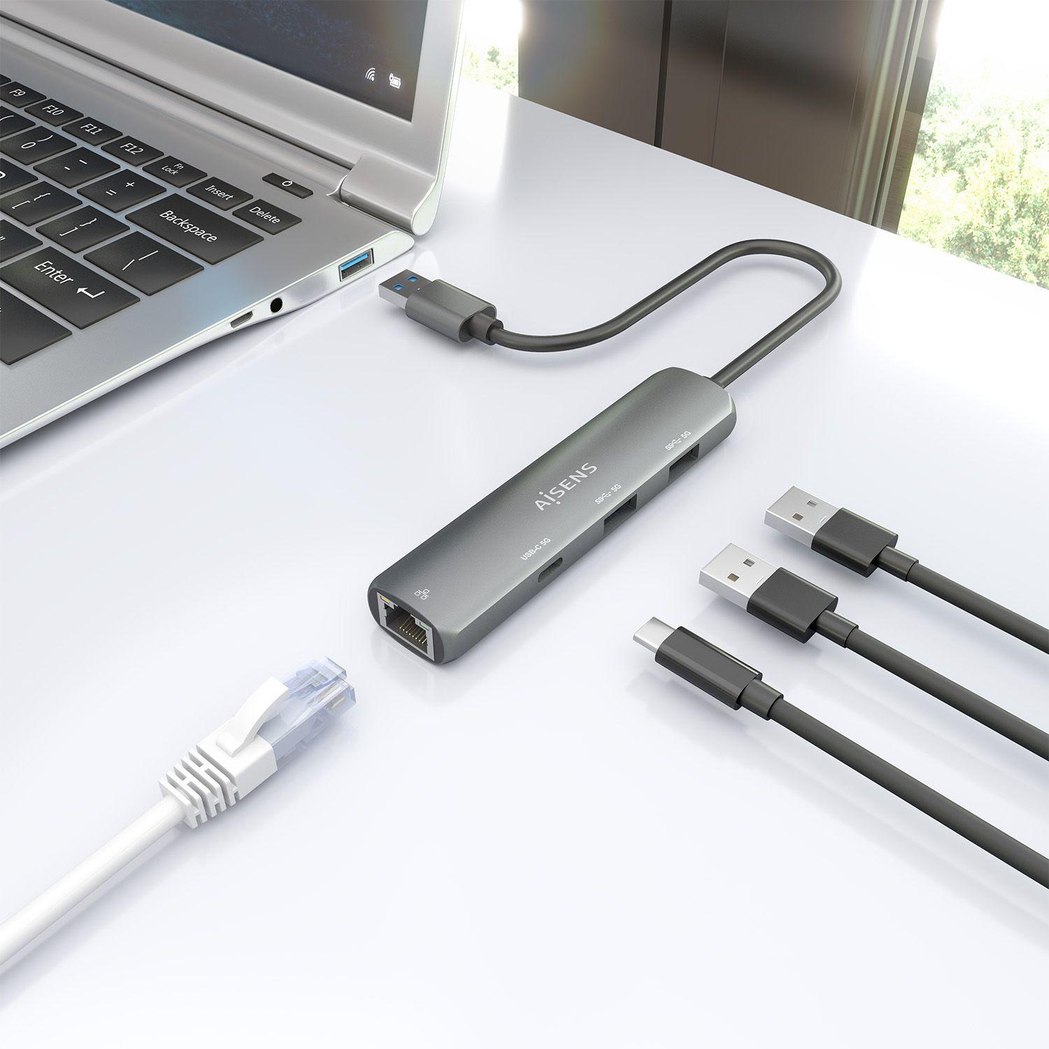 Estação de Acoplamento USB AISENS ASUC-4P035-GR (0,15 m - Cinzento) — miniatura 6