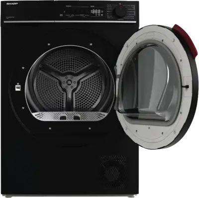 Máquina de Secar Roupa Independente SHARP KD-WNHB0S9GMC-DE (10 kg - Bomba de calor - Altura 85 cm - Preto)