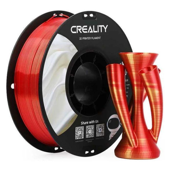 Filamento PLA 3D CREALITY CR-Silk (Impressoras 3D FDM Creality - Dourado/Vermelho)