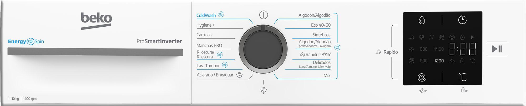 Máquina de Lavar Roupa Independente BEKO VBM3WFT310413WA (1400 RPM - B - 51 l - Branco) — miniatura 7