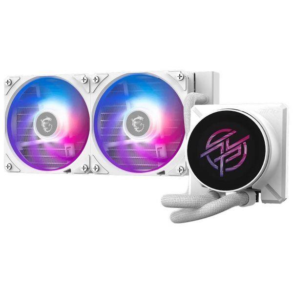 Sistema de Refrigeração Líquida para CPU MSI MPG CoreLiquid P22 240 (LGA 1700/1851; AMD AM4/AM5 - 120 mm - ARGB Gen2 - Branco)