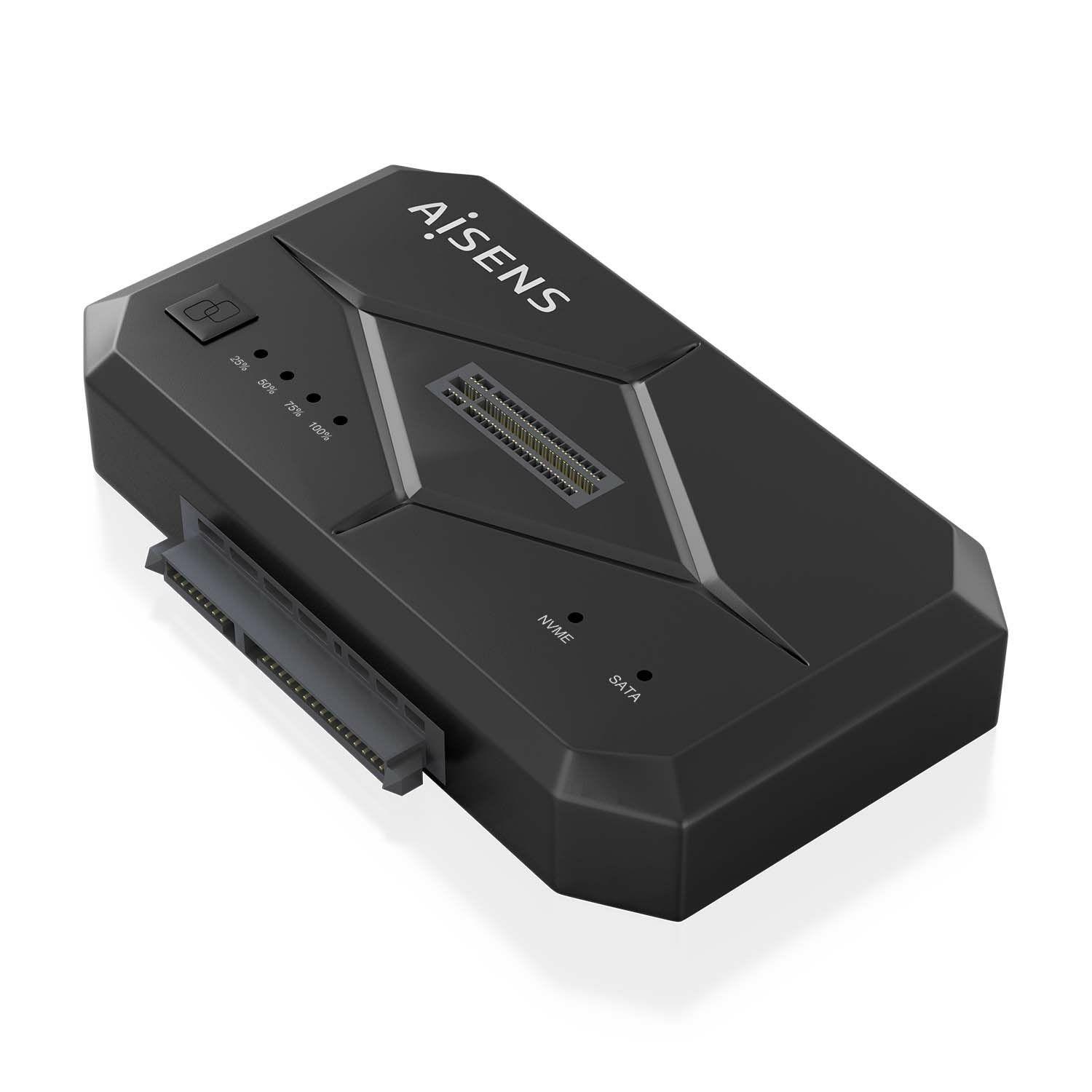 Estação de Docking AISENS ASDS-M2SATA04B (2.5,3.5,M.2 " - Preto)