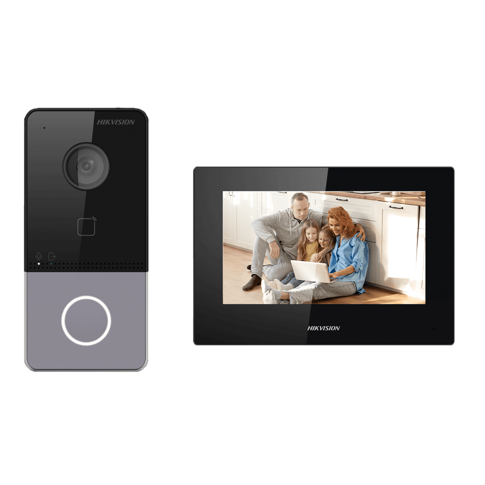 Vídeo Porteiro IP HIKVISION DS-KIS605-P(C) (Ecrã tátil de 7 polegadas - Câmara 2 Mpx - WiFi - PoE - IP65)