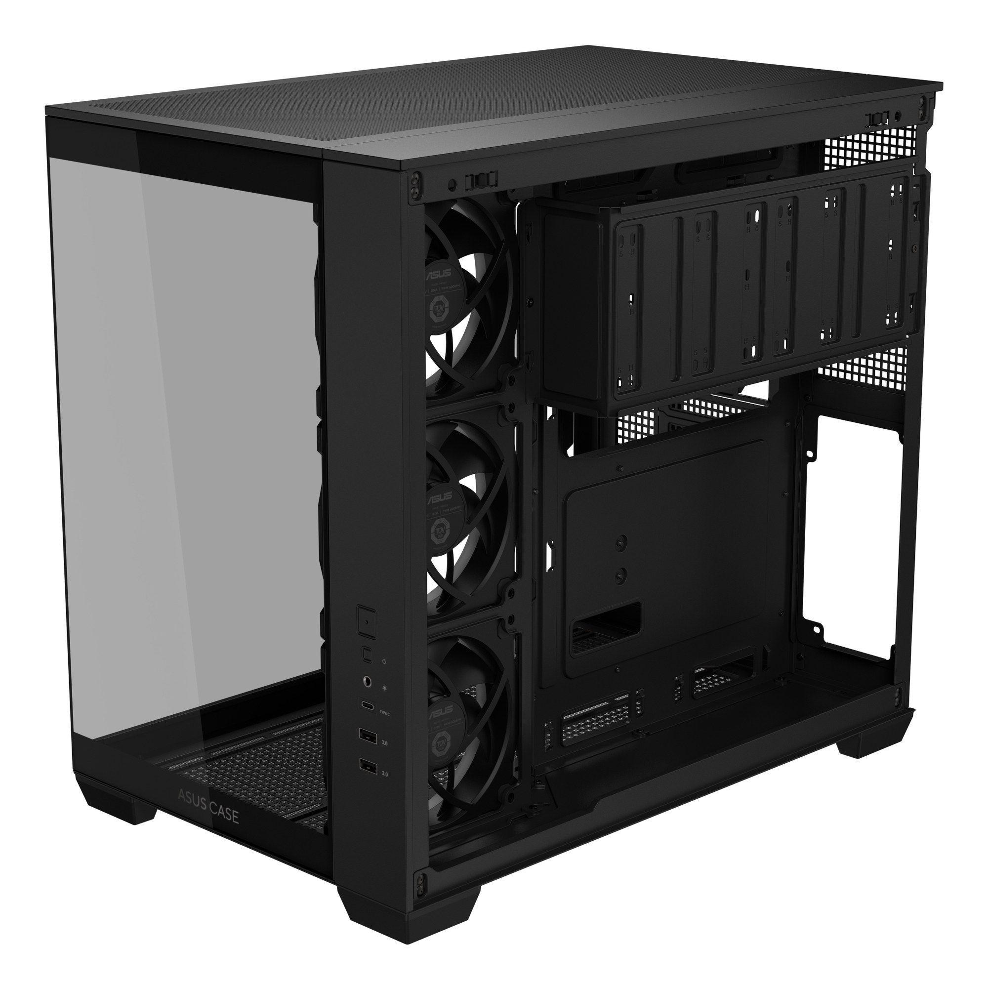 Caixa de PC ASUS A32PLUSTGARGBBLACK (ATX, Micro ATX, Mini-ITX - Midi Tower - Metal - Preto) — miniatura 9