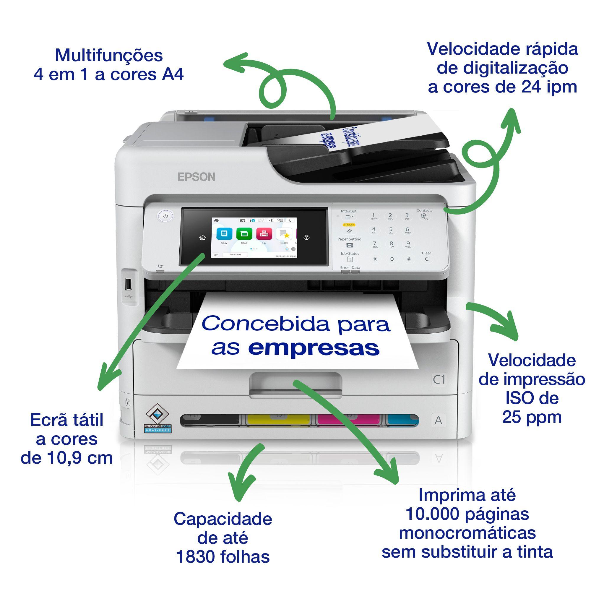 Impressora Multifunções EPSON WorkForce Pro WF-C5890DWF (A4 - Impressão a cores - 1830 folhas - Preto e Cinzento), miniatura 11
