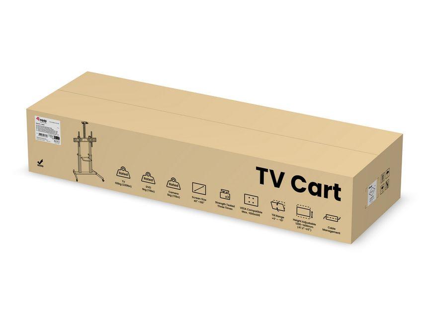 Carrinho de Chão para TV com Rodas EQUIP 650631 (60"-100" - VESA até 1000 x 600 mm - Preto), miniatura 6