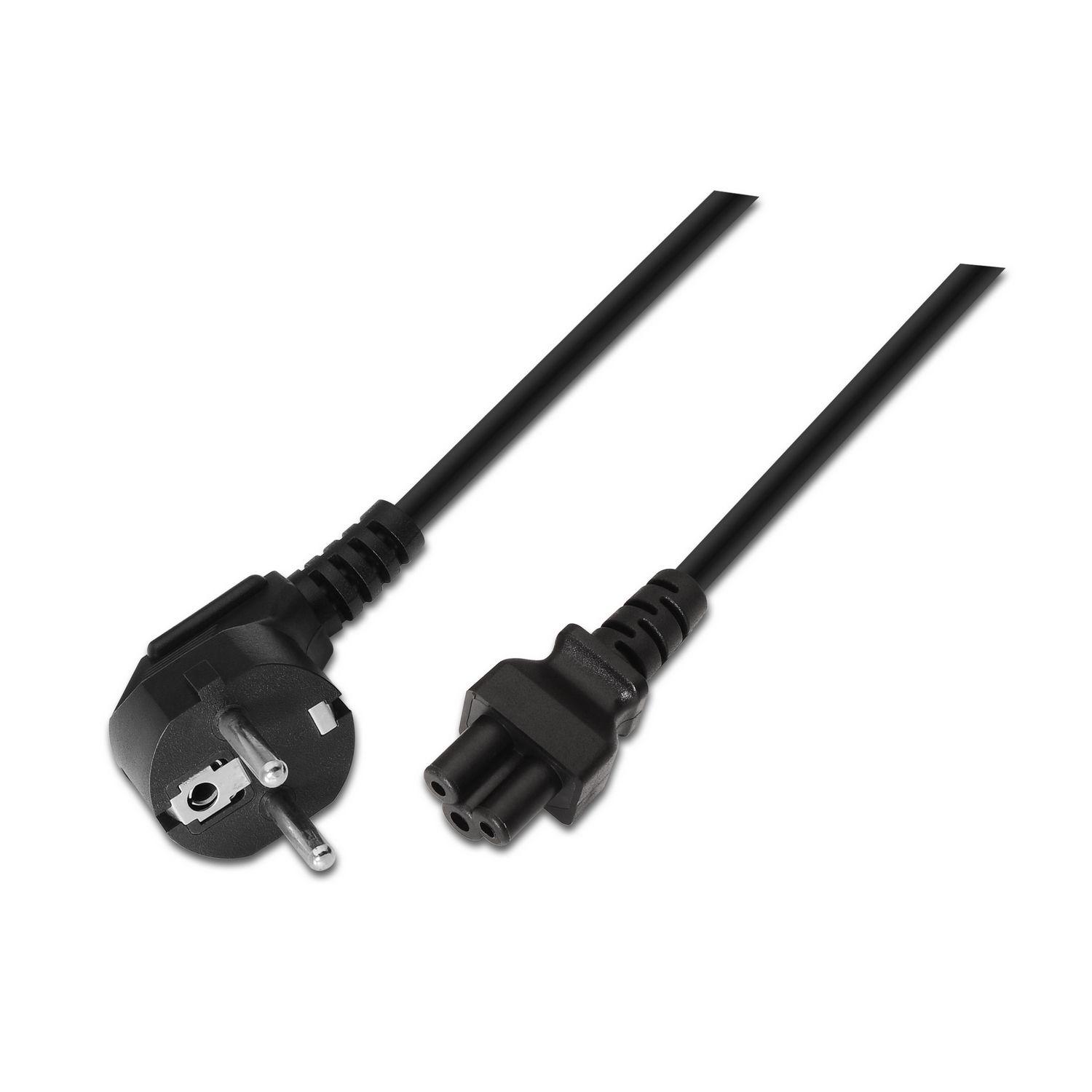 Cabo de Alimentação AISENS A132-0172 (1,5 m - Acoplador C5 - CEE7/7 - Preto)