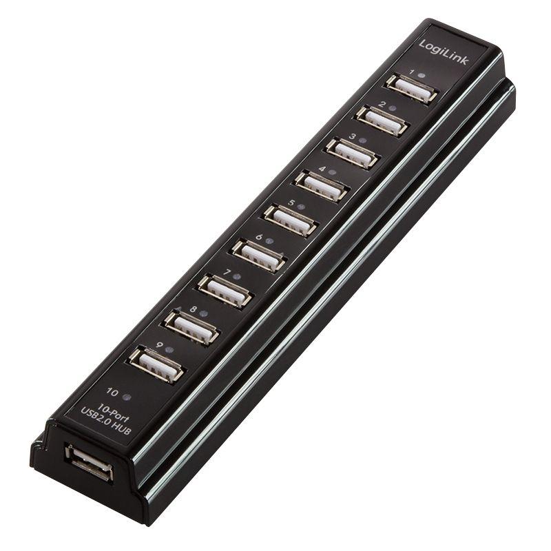 Hub USB 2.0 LOGILINK UA0096 (Preto)