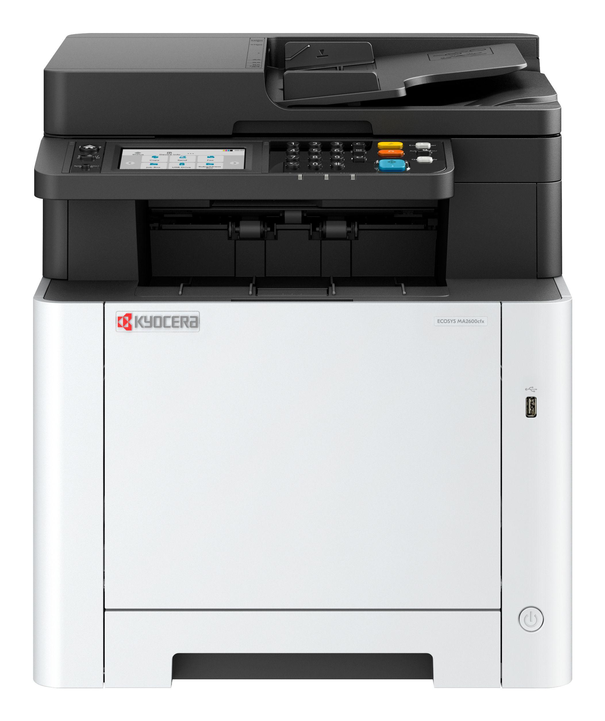 Impressora Multifunções Laser a Cores KYOCERA ECOSYS MA2600cfx (A4 - Impressão a cores - 300 folhas - Preto, Branco)
