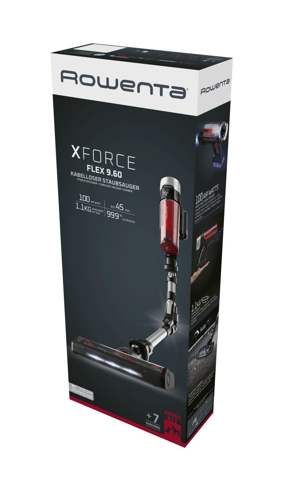 Aspirador Vertical ROWENTA X-Force Flex 9.60 RH2077WO (Altura 11,2 cm - Preto e Vermelho) — miniatura 16