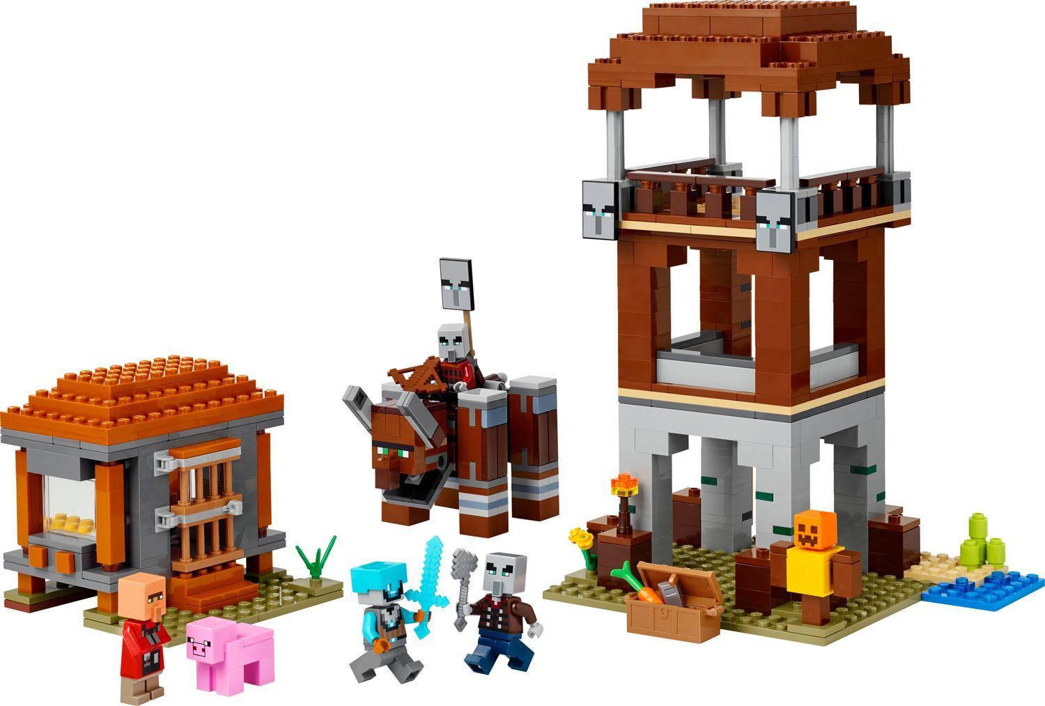 LEGO 21278 Minecraft O Posto Avançado do Saqueador e Devastador (9+ anos - 665 peças)